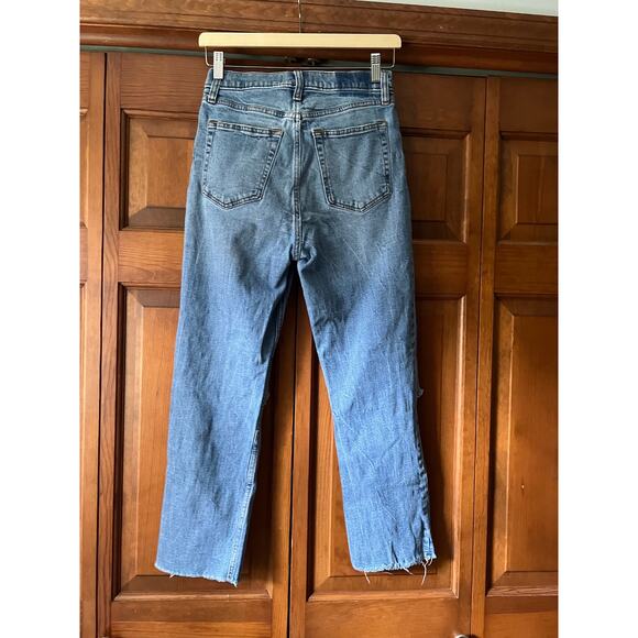 Abercrombie & Fitch Curve Love The Ankle Straight Ultra High Rise Jeans 28/6R - Picture 5 of 9